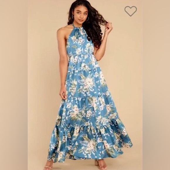 Red Dress Boutique Maxi Dress Multi Floral Blue Off White Green Sz S New - Picture 2 of 15